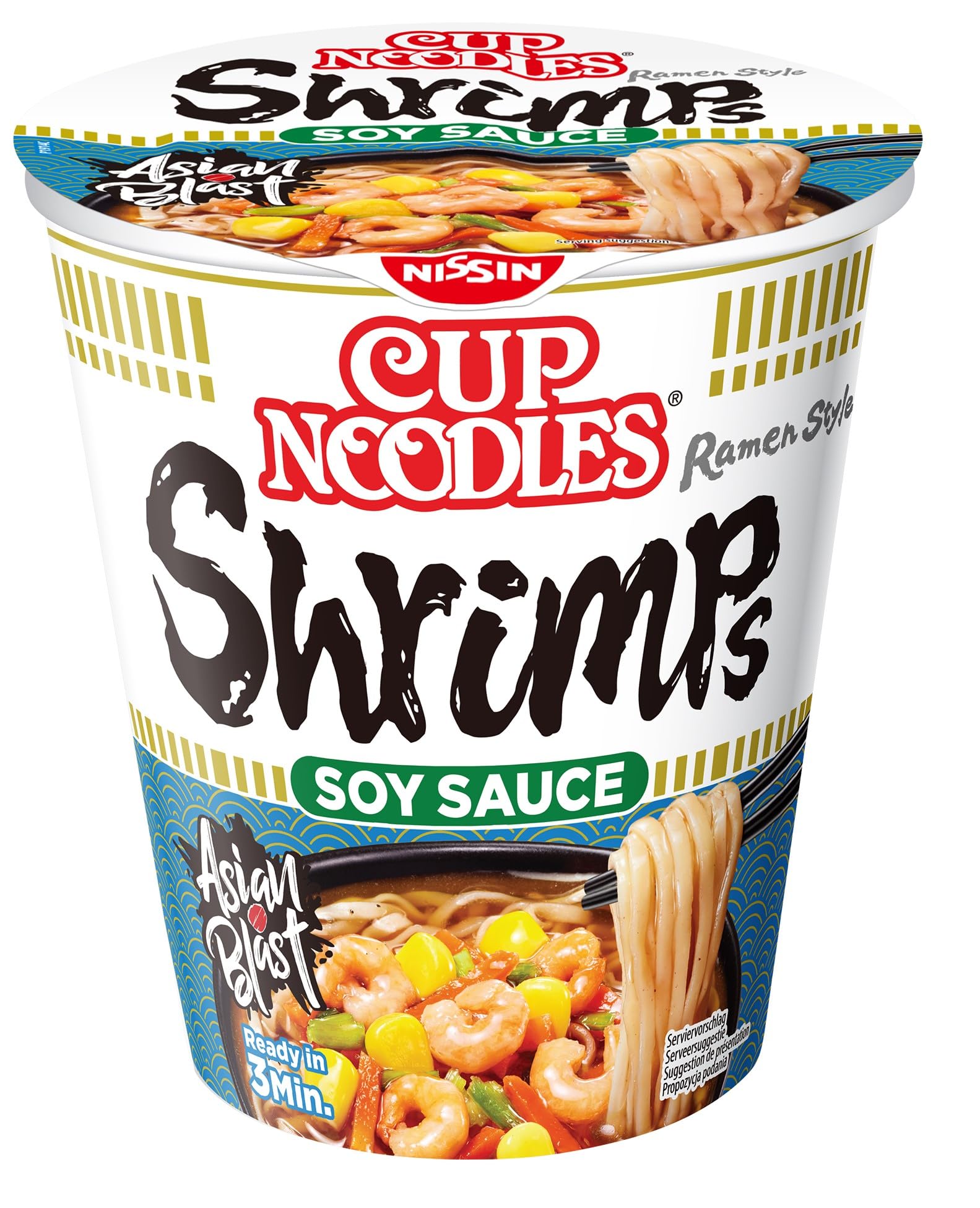 Nissin Cup Noodles Soy Sauce Shrimps 63g Becher