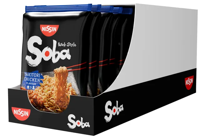 Nissin Soba Bag Instant-Nudeln 9 x 110 g Yakitori