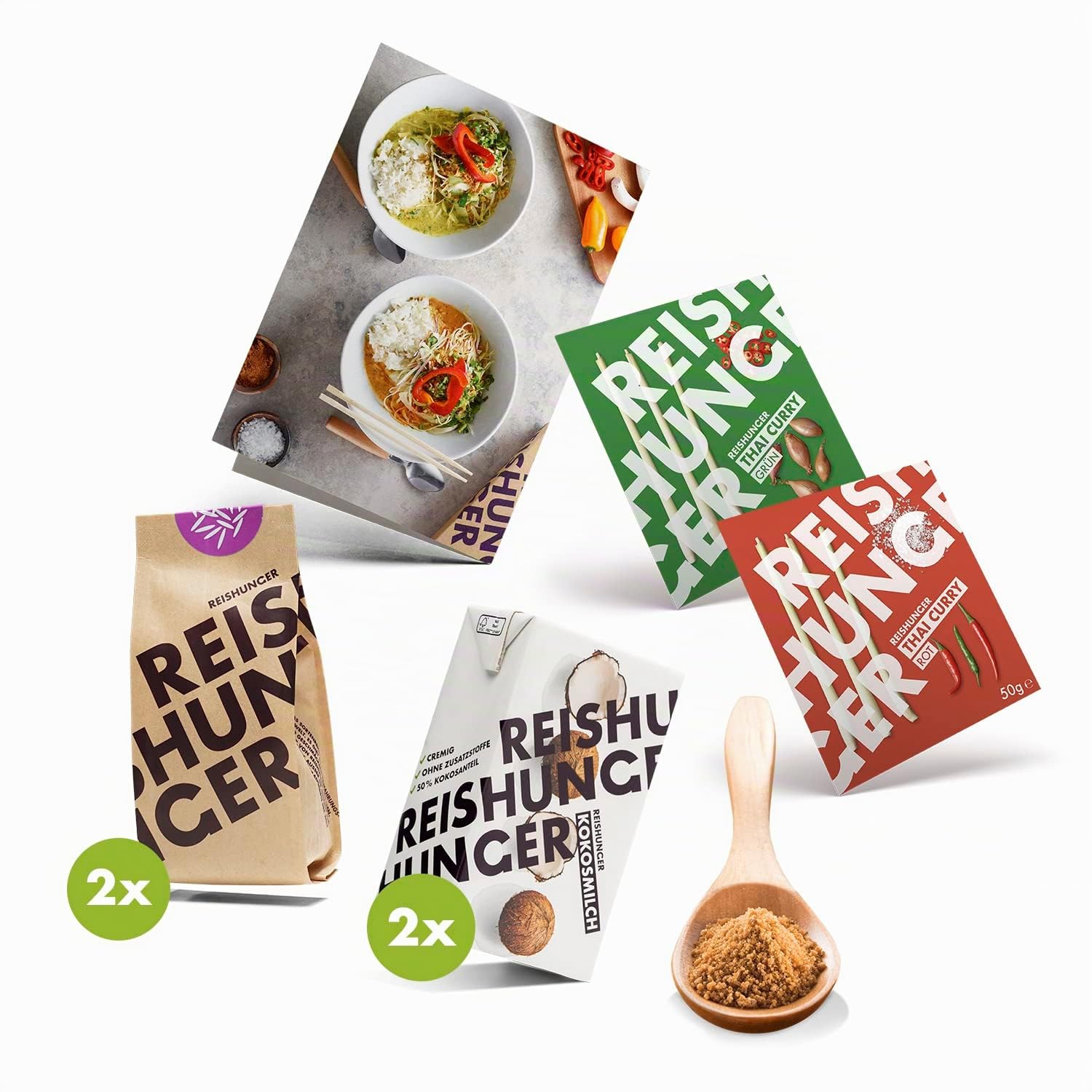 Reishunger Thai Curry Box Curry-Set 4 Personen scharf