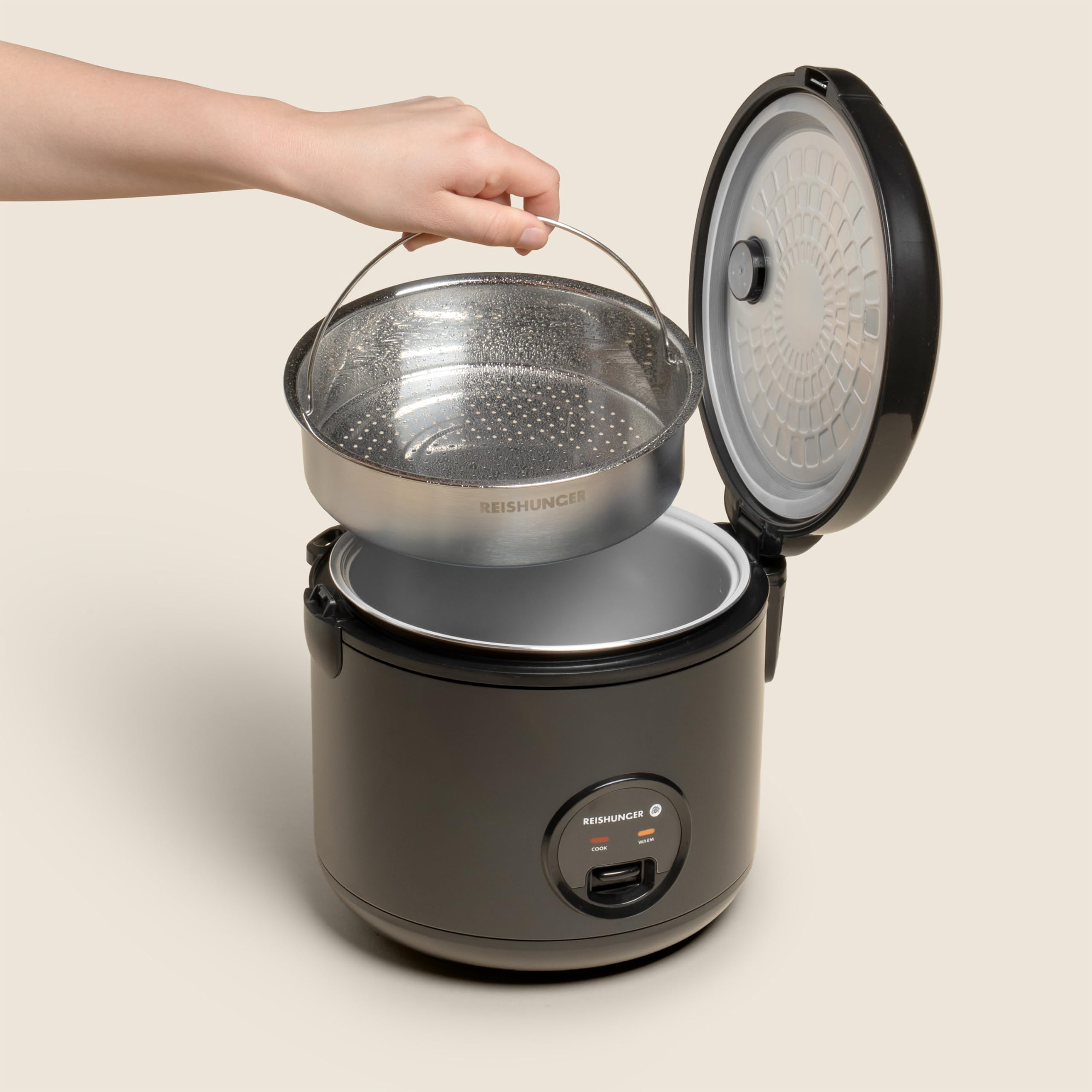 Reishunger Basis Dämpfeinsatz Edelstahl 1,2L Starter Set