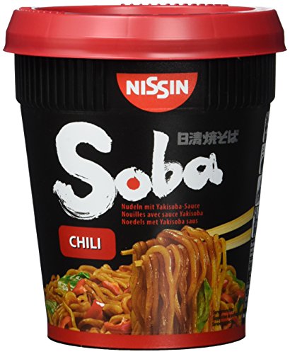 Nissin Cup Noodles Soba Sukiyaki Beef Becher 8x89g Rind