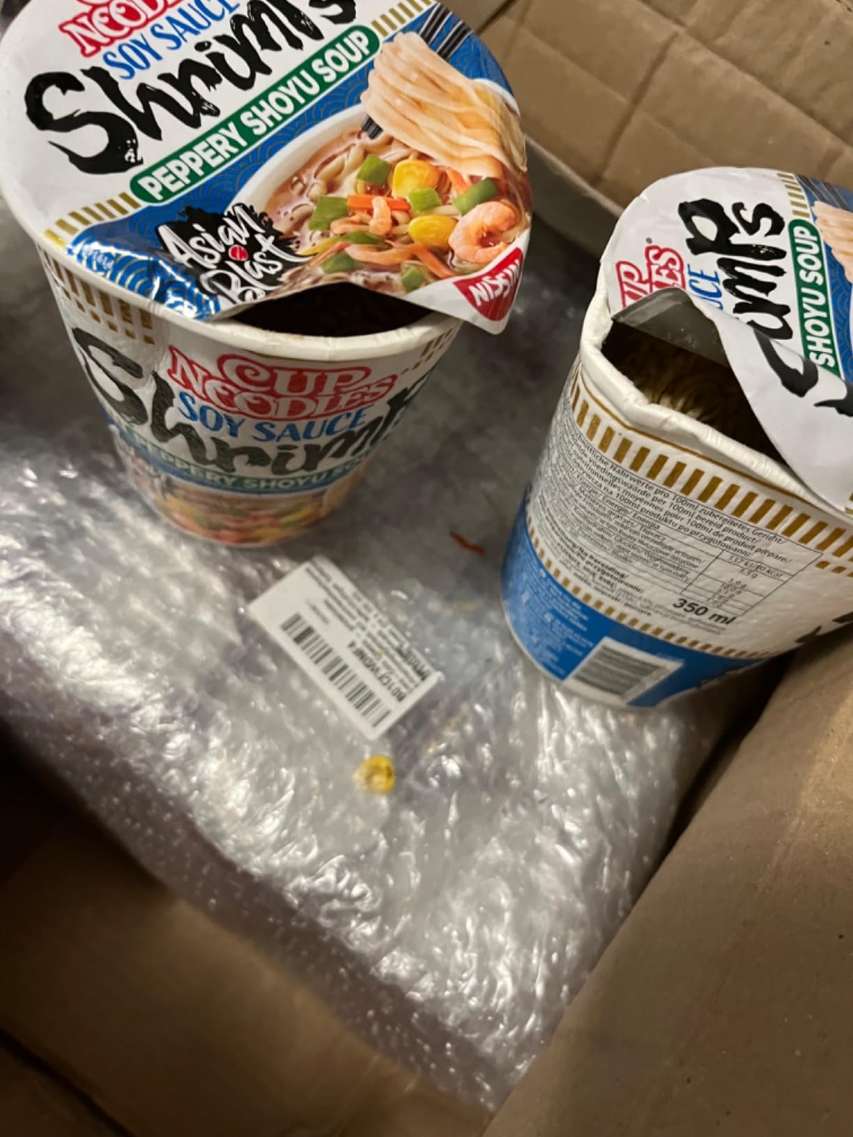 Nissin Cup Noodles Soy Sauce Shrimps 63g Becher