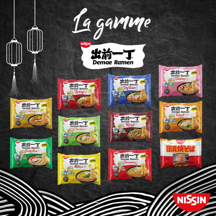 Nissin Demae Ramen Ente Instant-Nudeln 100g Ente-Knoblauch