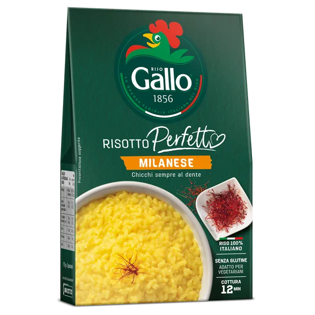 Riso Gallo Risotto Perfetto Milanese Fertig-Risotto 175g Safran
