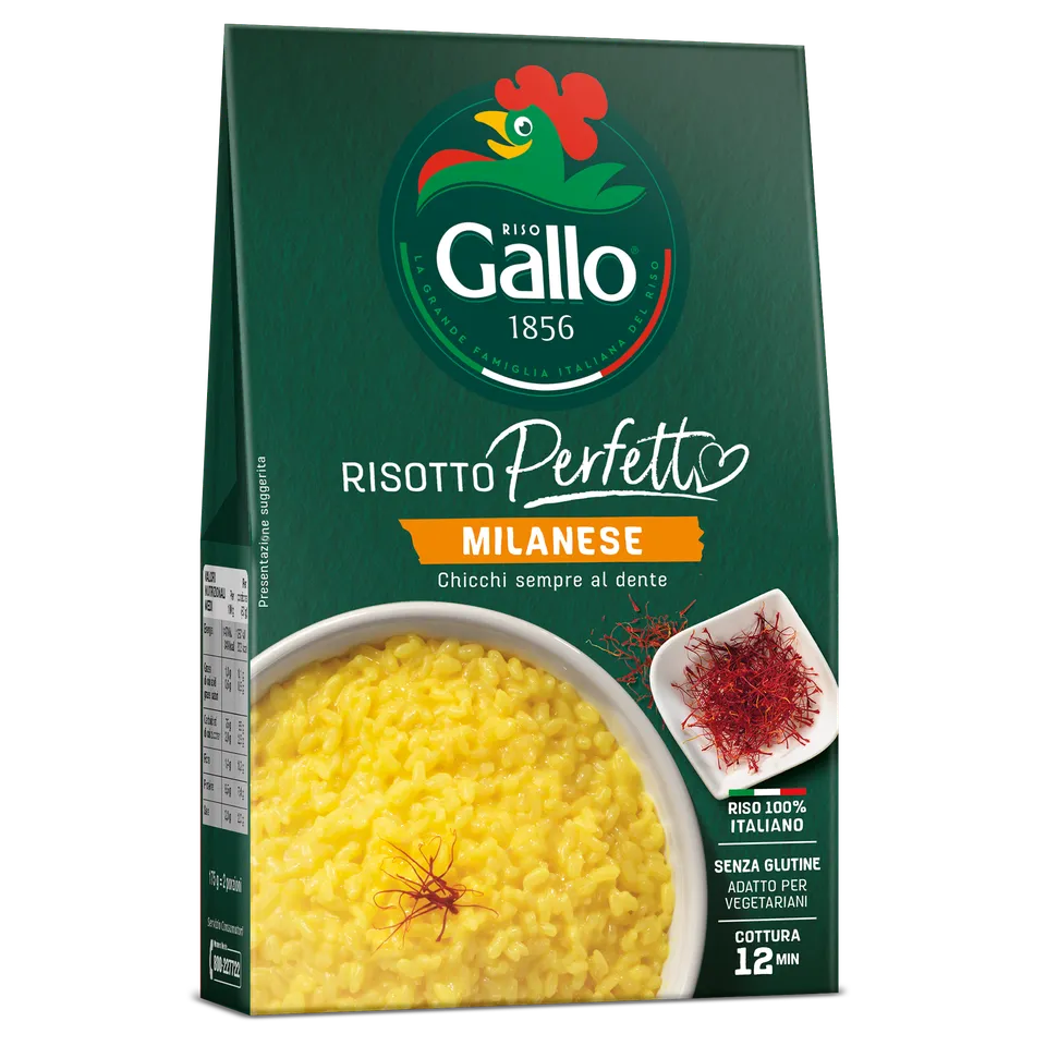 Riso Gallo Risotto Perfetto Milanese Fertig-Risotto 175g Safran