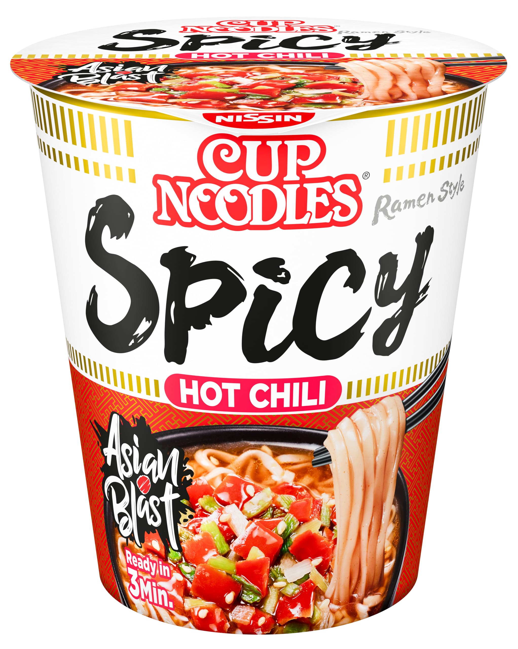 Nissin Cup Noodles Hot Chili Spicy 8x66g Instant