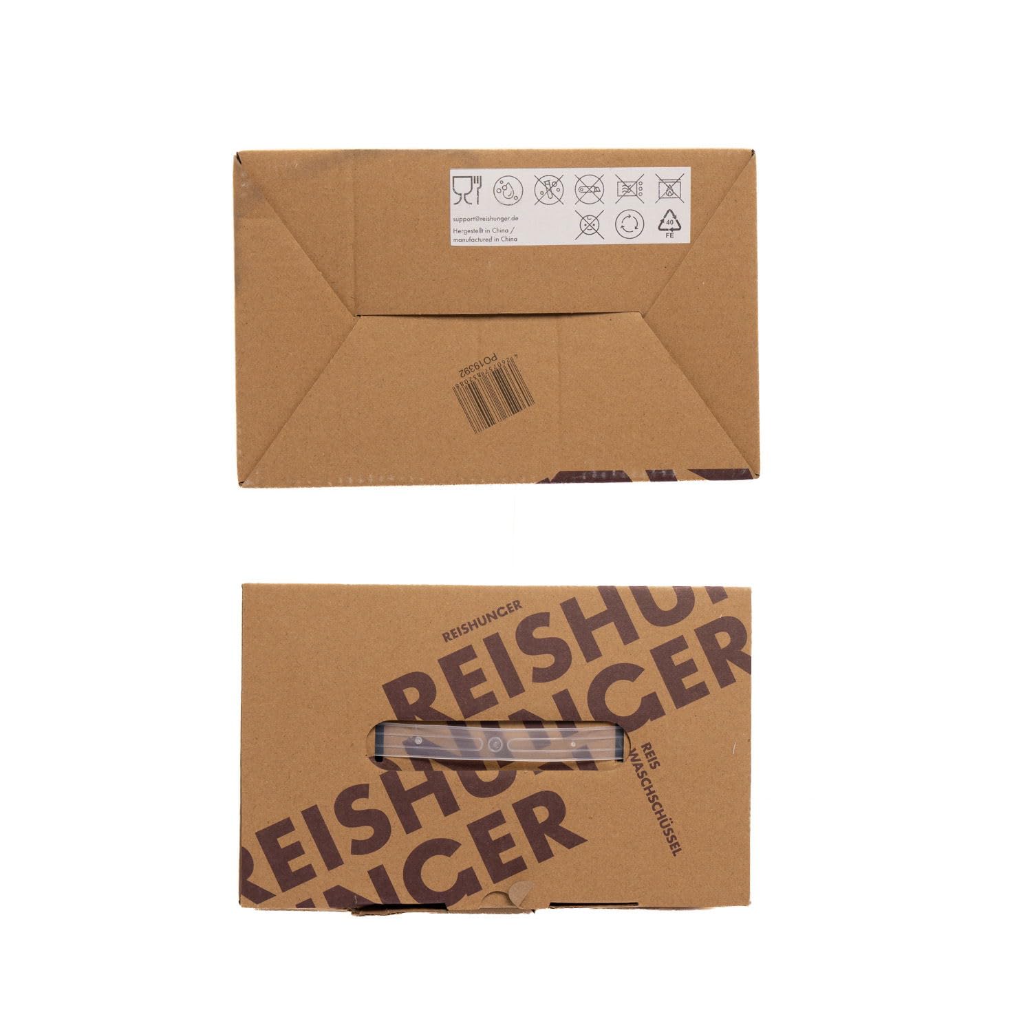 Reishunger Reis Waschschüssel Edelstahl Schwarz 1,8 L Sieb