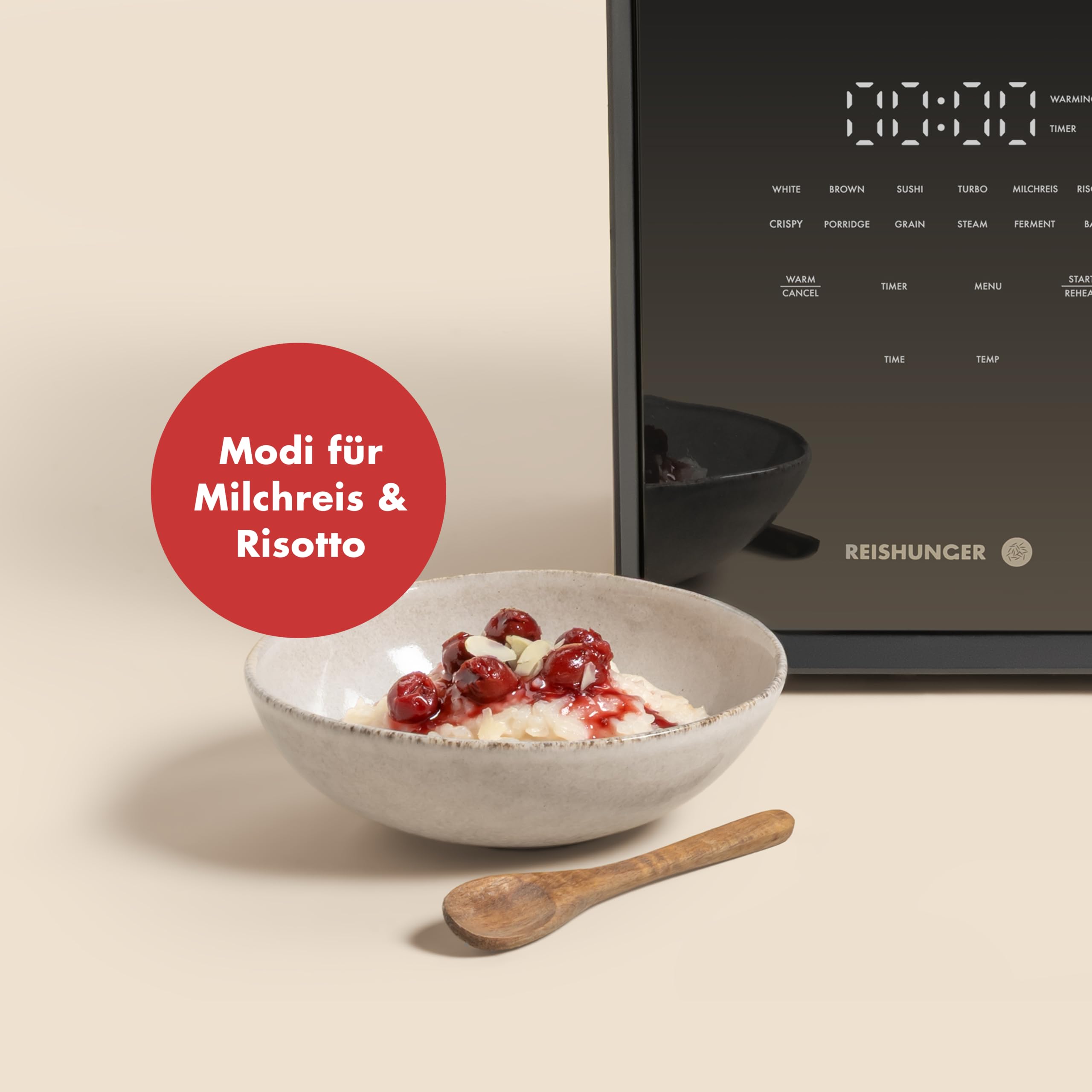 Reishunger Sumi Digitaler Reiskocher 3L Schwarz 5 Portionen