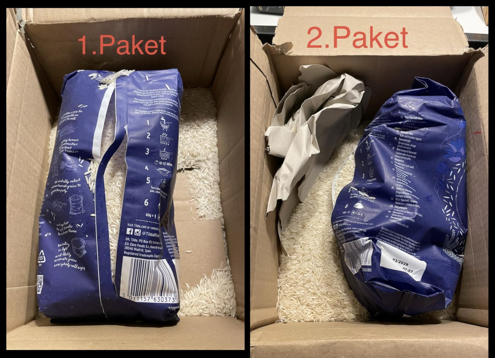Tilda Pure Original Basmati Reis 2 x 2 kg Langkorn