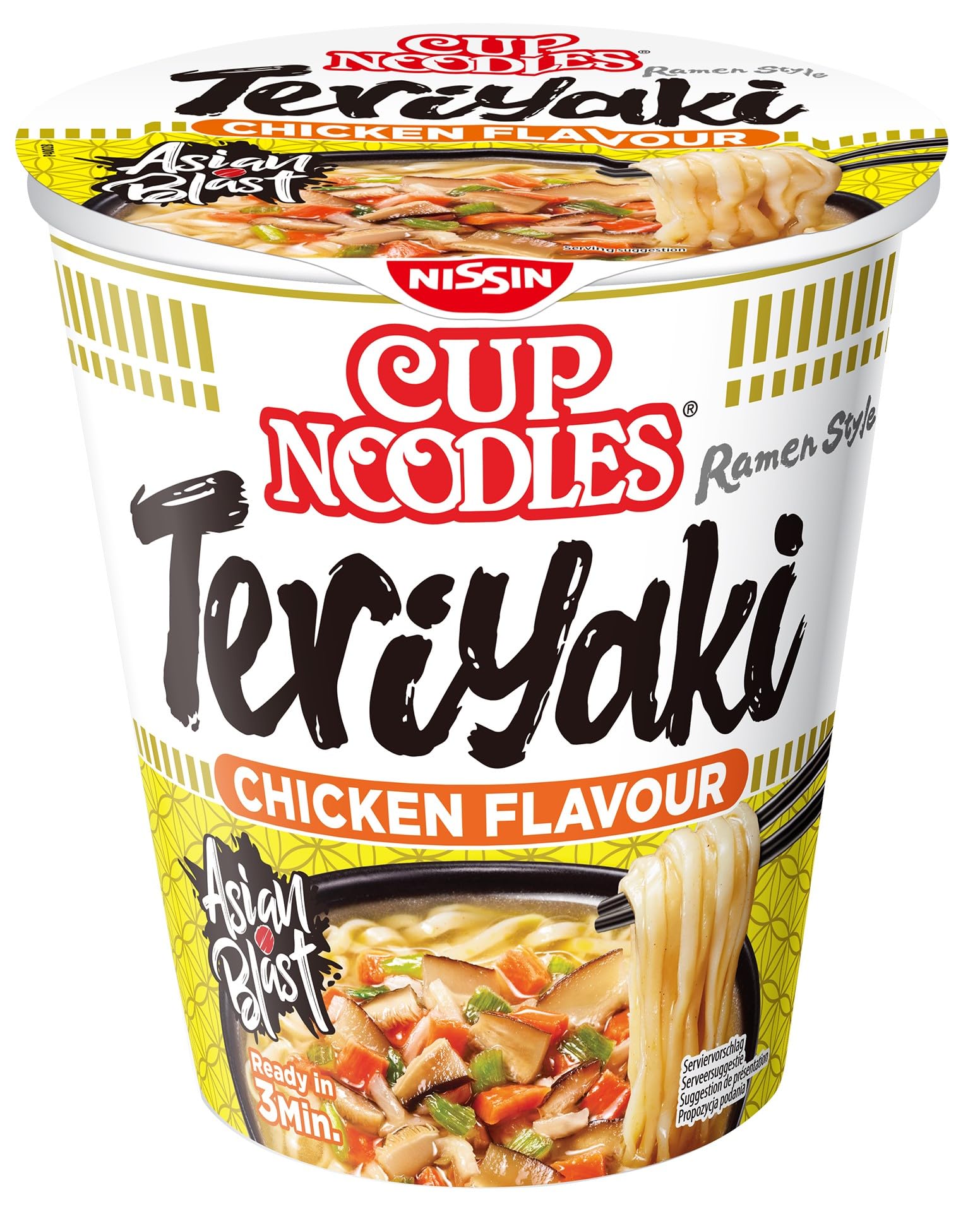 Nissin Cup Noodles Teriyaki Instant-Nudeln 67 g