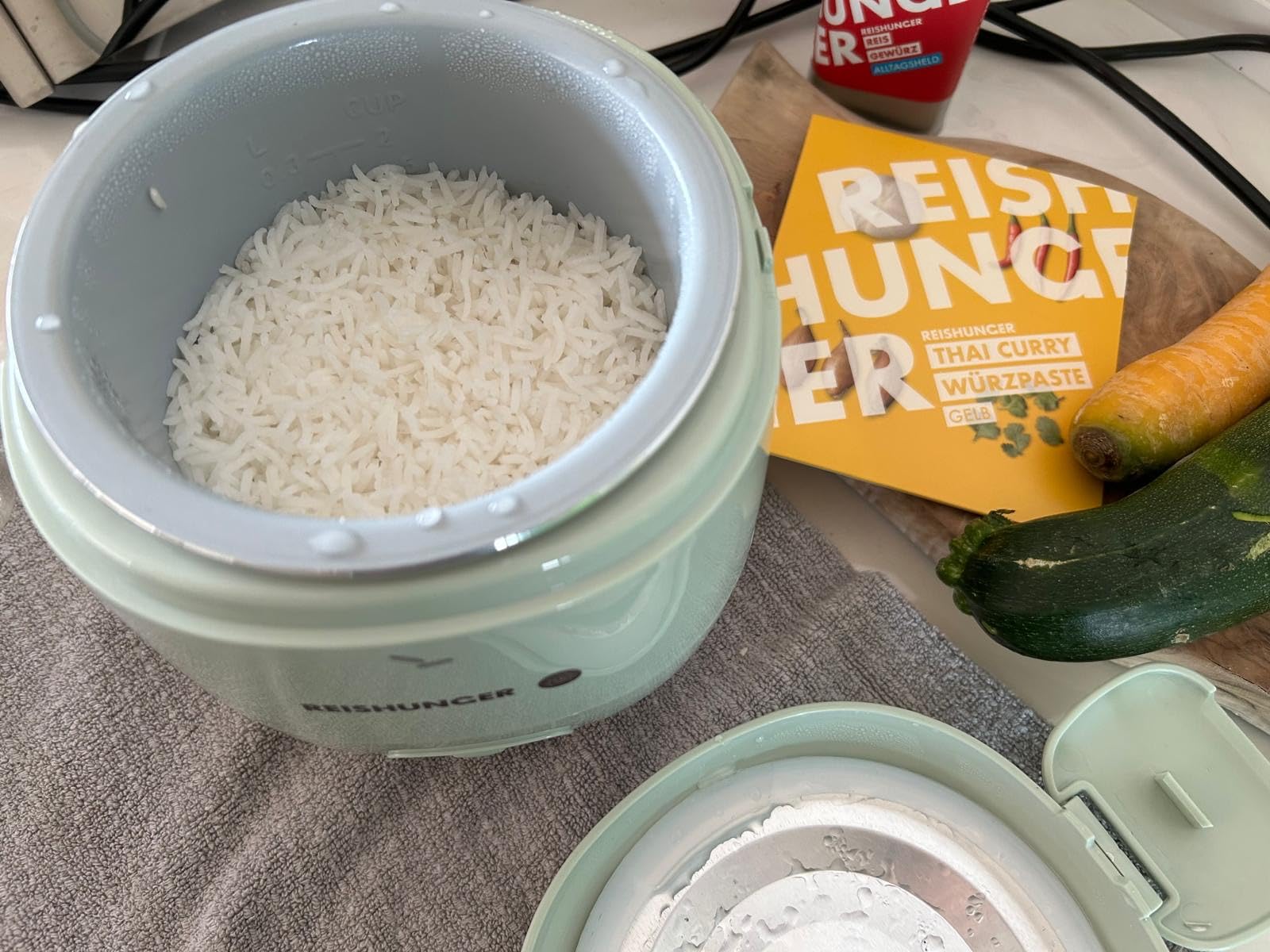Reishunger Mini Reiskocher 0,3L Waldgrün 1-2 Portionen