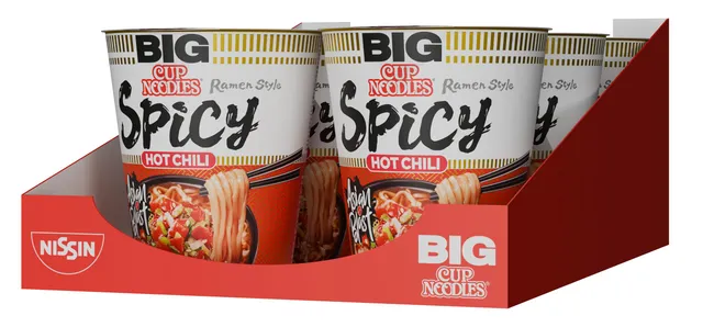 Nissin Cup Noodles BIG Spicy Instant-Nudeln 6x86g Chili