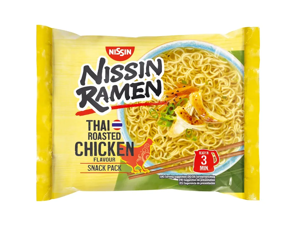 Nissin Ramen Thai Roasted Chicken Instant-Nudeln 65g Hähnchen