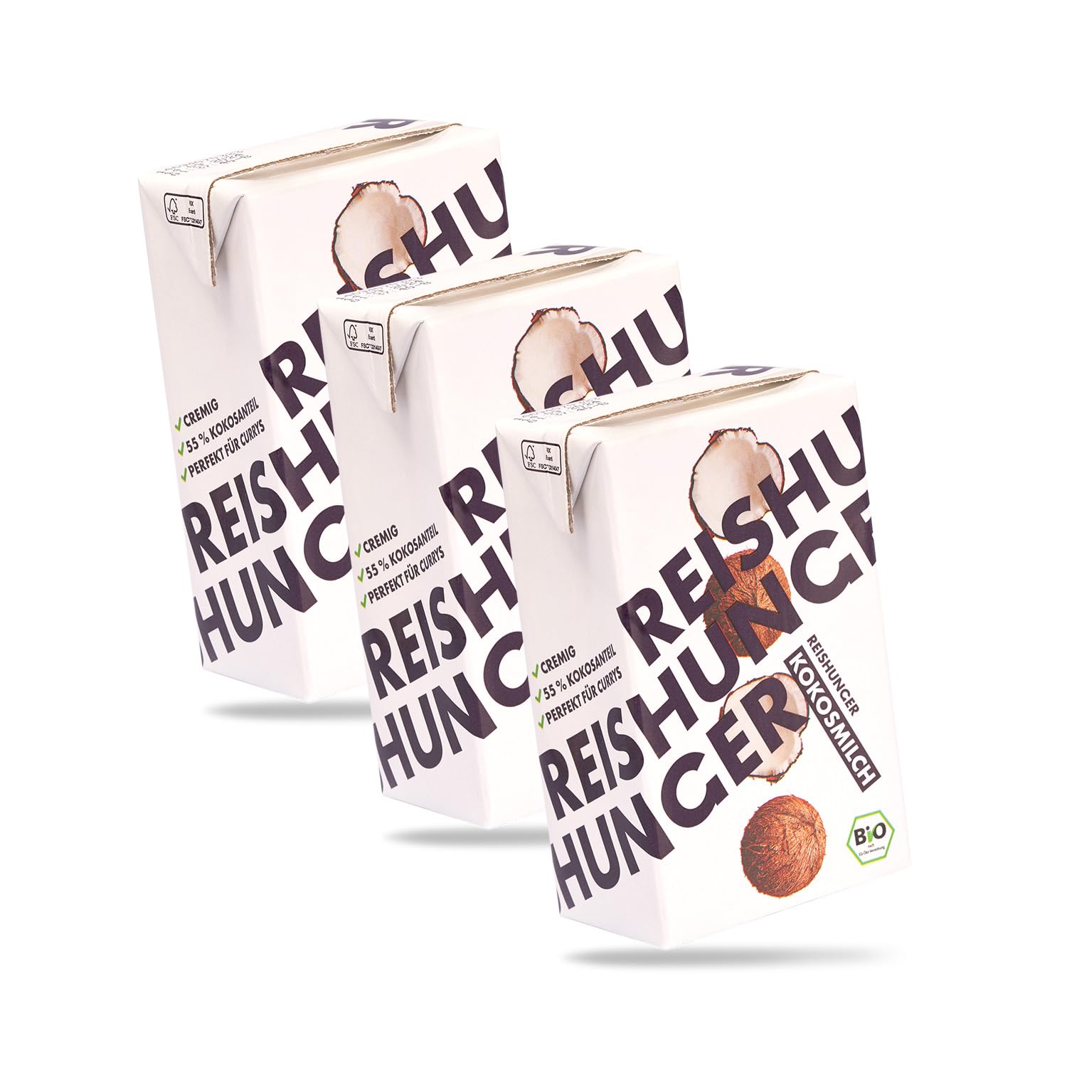 Reishunger BIO Kokosmilch 12 x 250 ml cremig