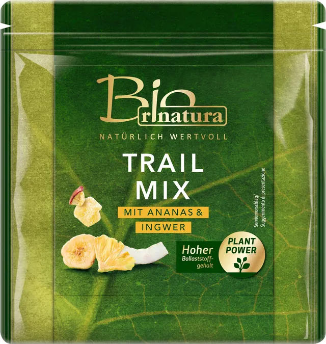 rinatura Trail Mix Ananas-Ingwer Studentenfutter 50g Bio
