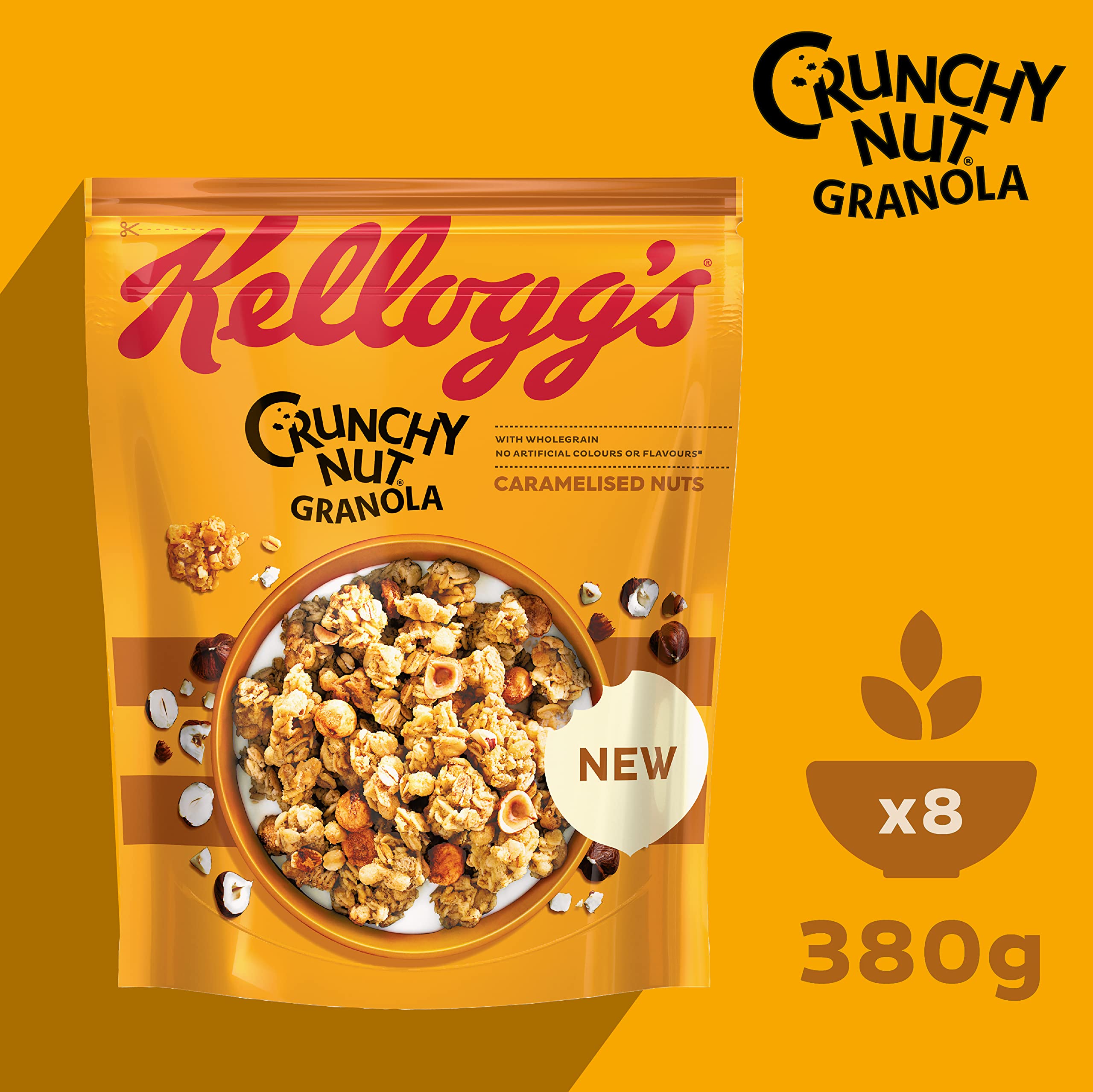 Kellogg's Crunchy Nut Caramelised Nuts Müsli 380g karamellisiert