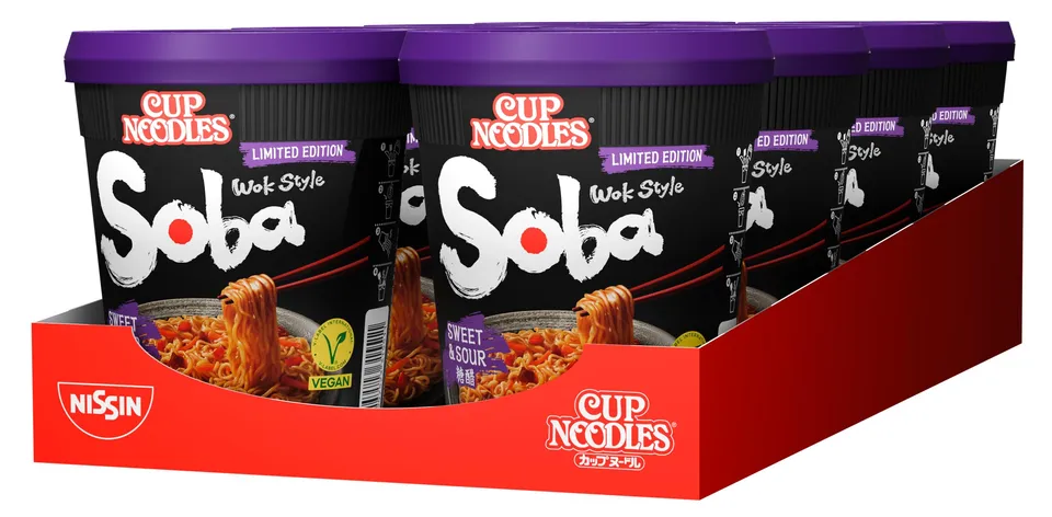 Nissin Cup Noodles Soba 8 x 88 g Sweet & Sour