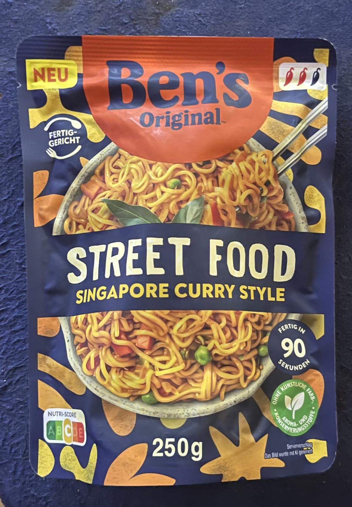 Ben's Original Street Food Singapore Curry Noodles 6x250g