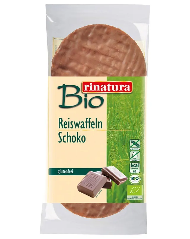 Rinatura Reiswaffeln Vollmilch Bio glutenfrei Schoko