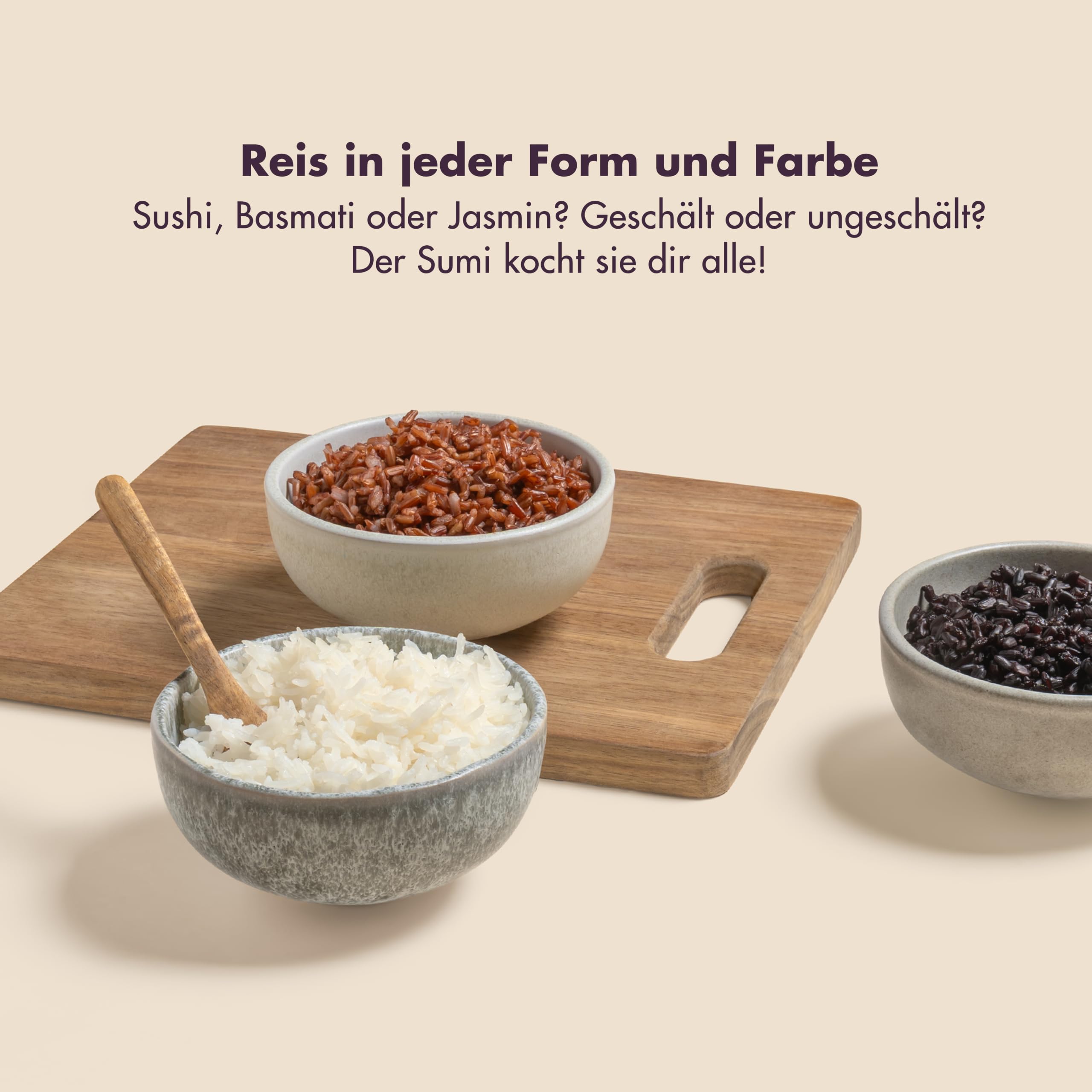 Reishunger Sumi Digitaler Reiskocher 3L Schwarz 5 Portionen