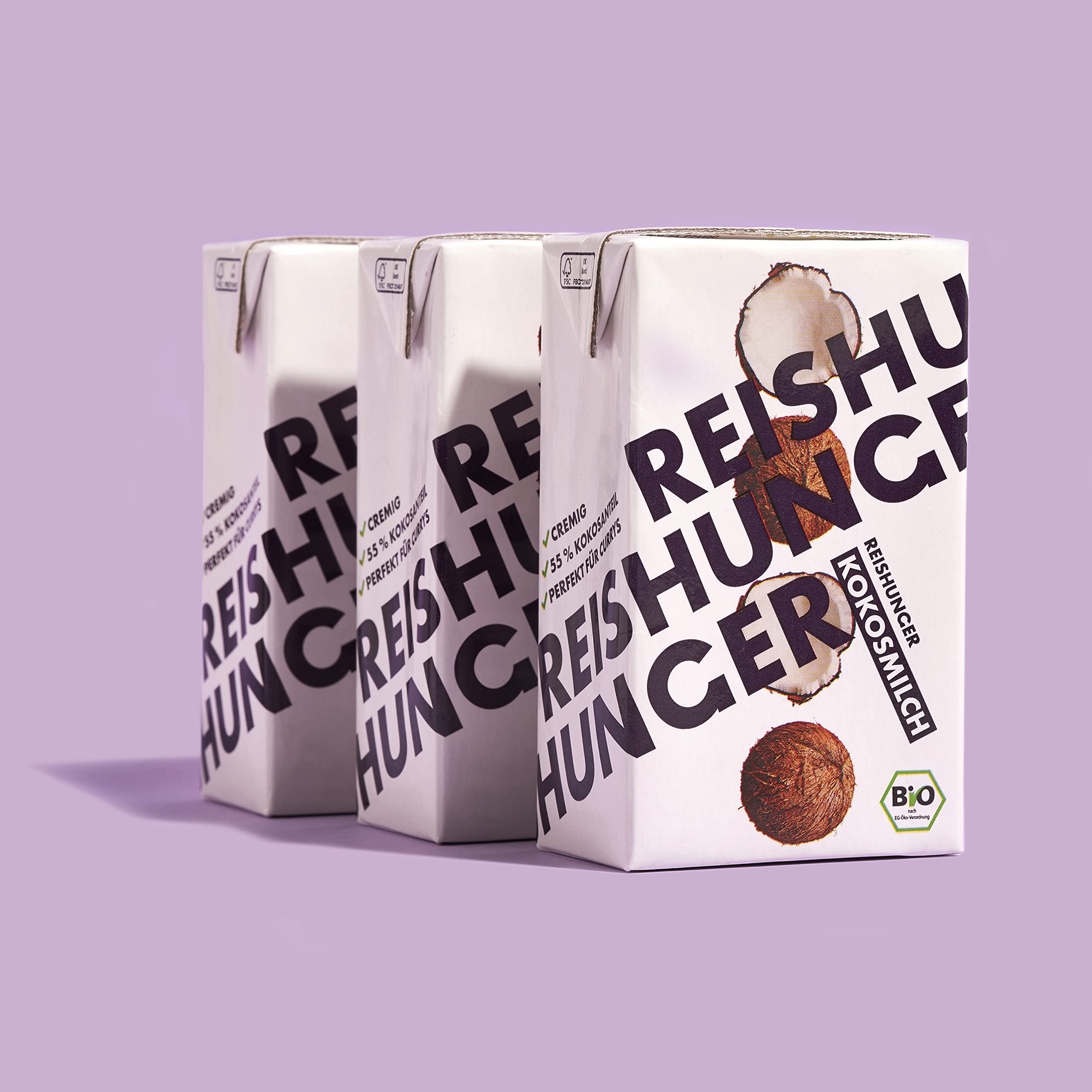 Reishunger BIO Kokosmilch 12 x 250 ml cremig