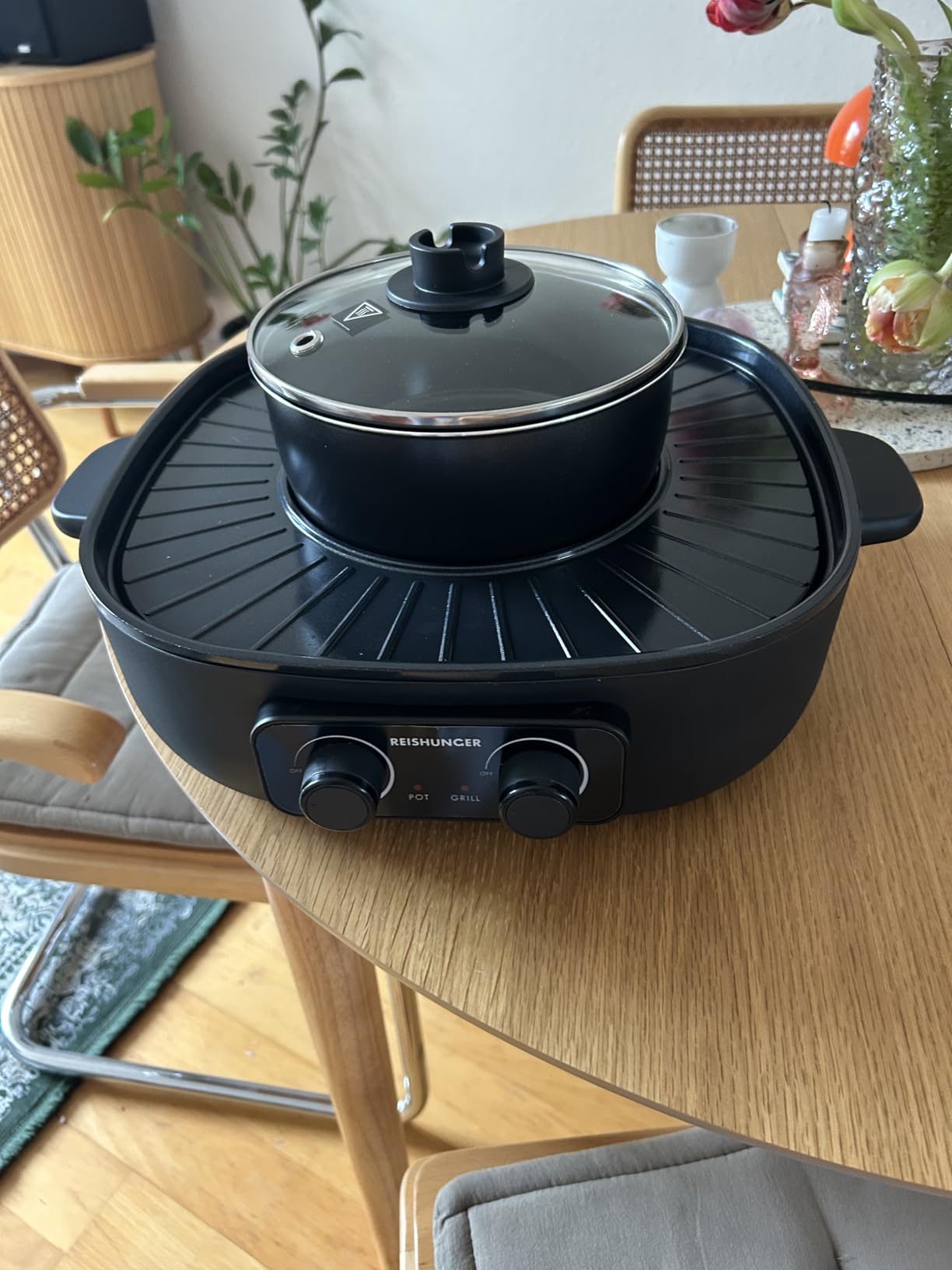 Reishunger Hot Pot Elektro mit Grill 2L 2-4 Personen