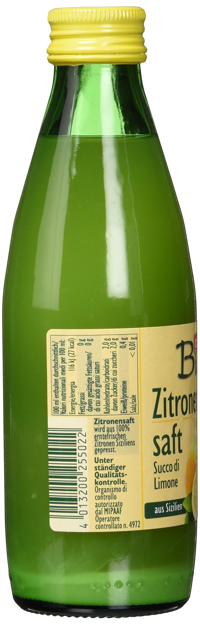 rinatura Bio Zitronensaft 6x250ml sizilianisch pur