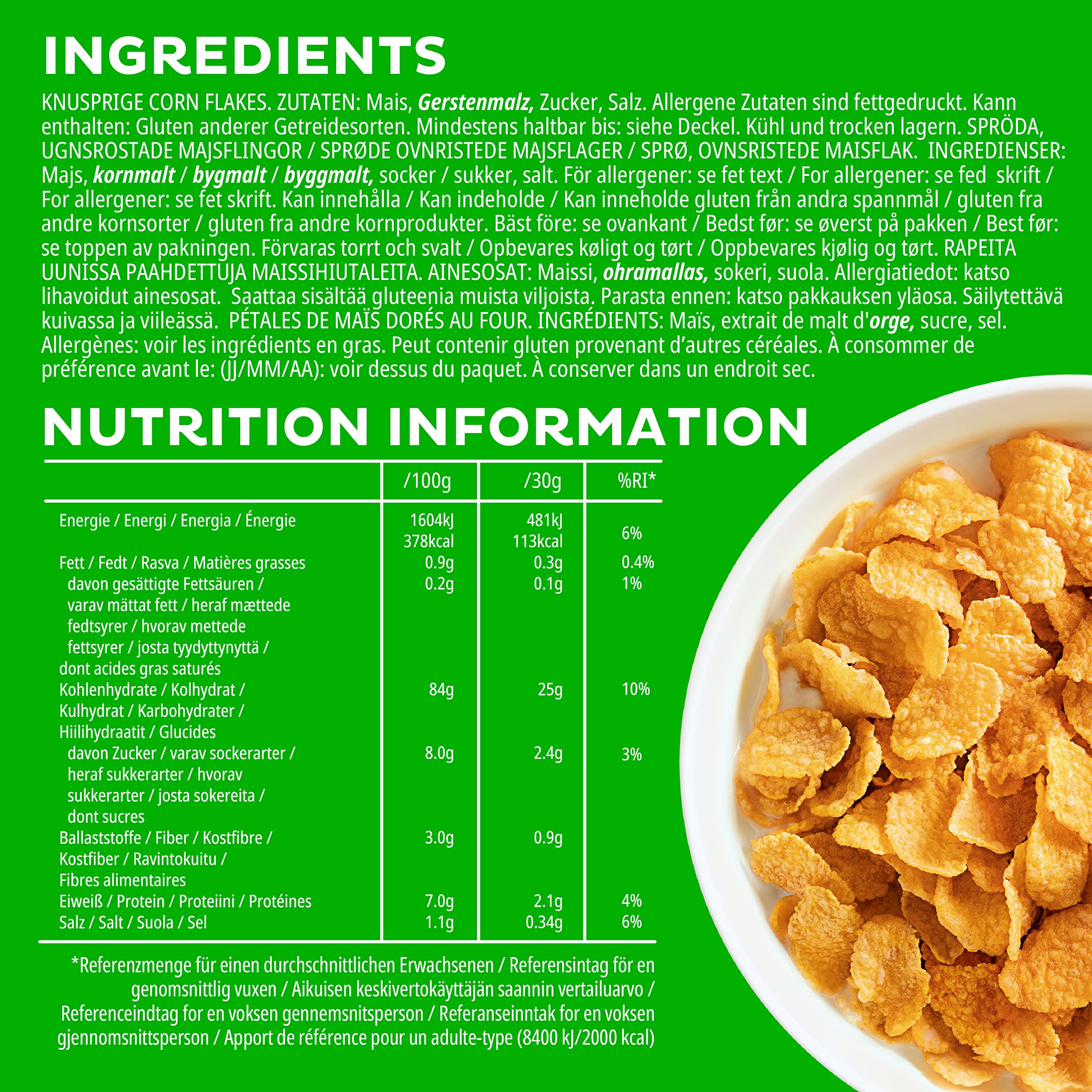 Kellogg's Corn Flakes Frühstückscerealien 375g Original