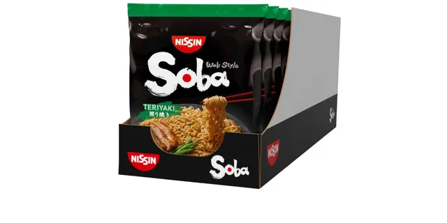 Nissin Soba Teriyaki Wok Nudeln 9er Pack 9x110g Pilze