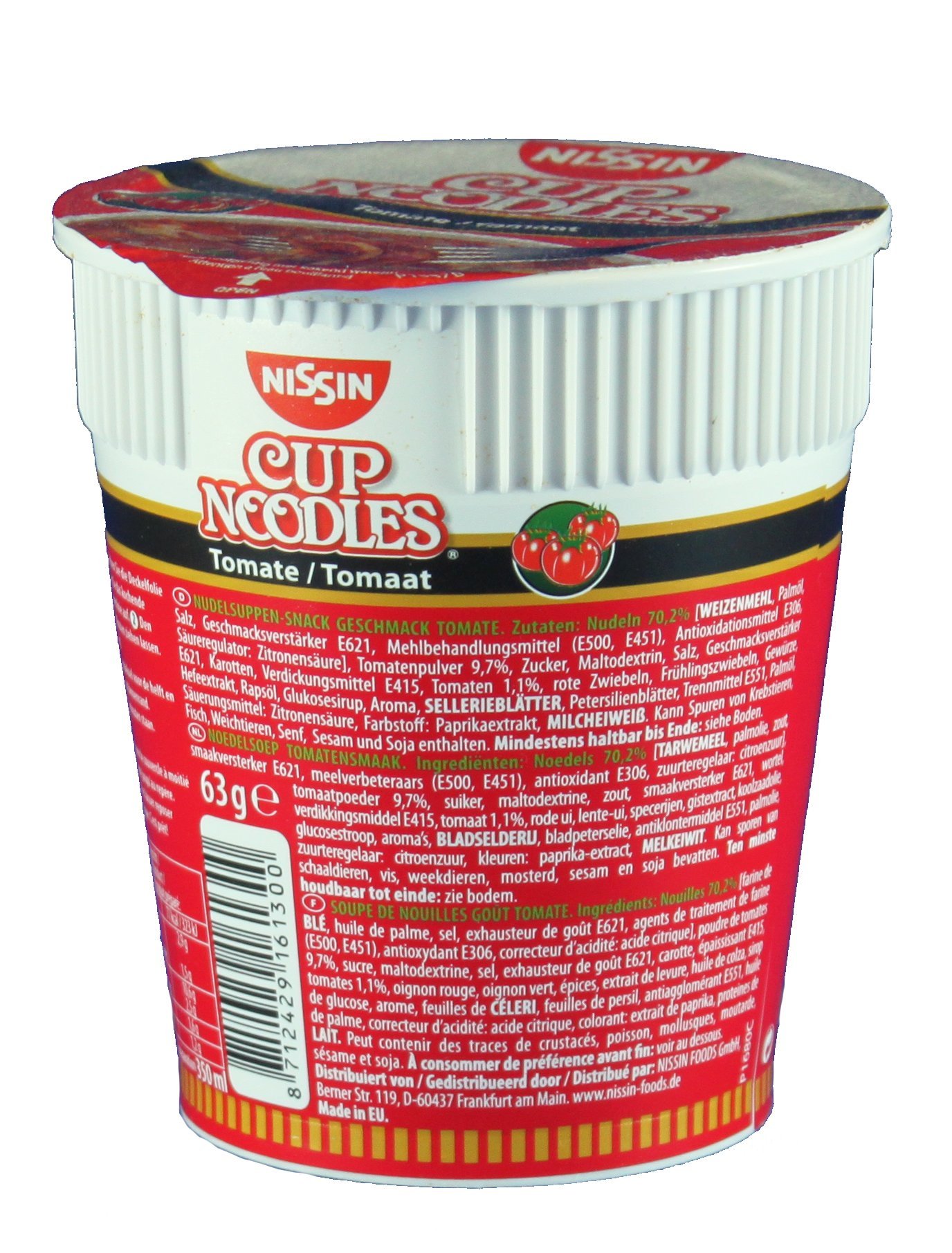 Nissin Cup Noodles Tomate 63g Suppen-Becher