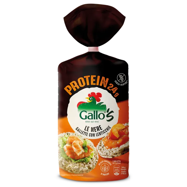 Riso Gallo Le Nere Protein Gallette Linsen glutenfrei