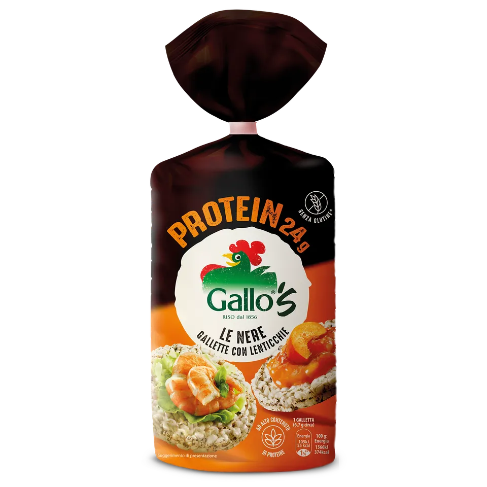Riso Gallo Le Nere Protein Gallette Linsen glutenfrei