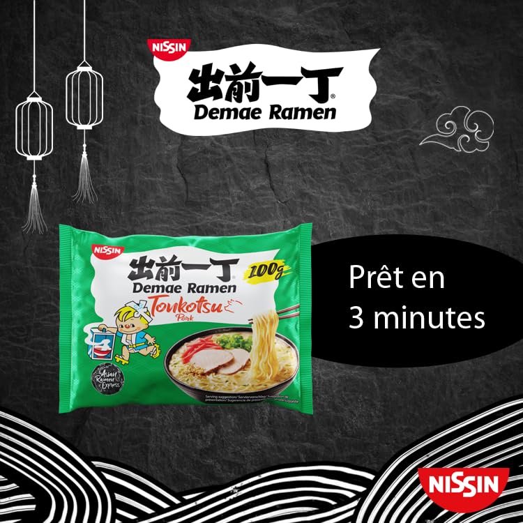 Nissin Demae Ramen Tonkotsu 100g Beutel Schwein