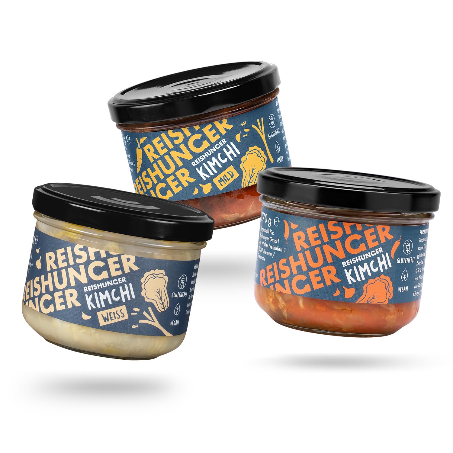 Reishunger Kimchi Glas 170g scharf fermentiert vegan