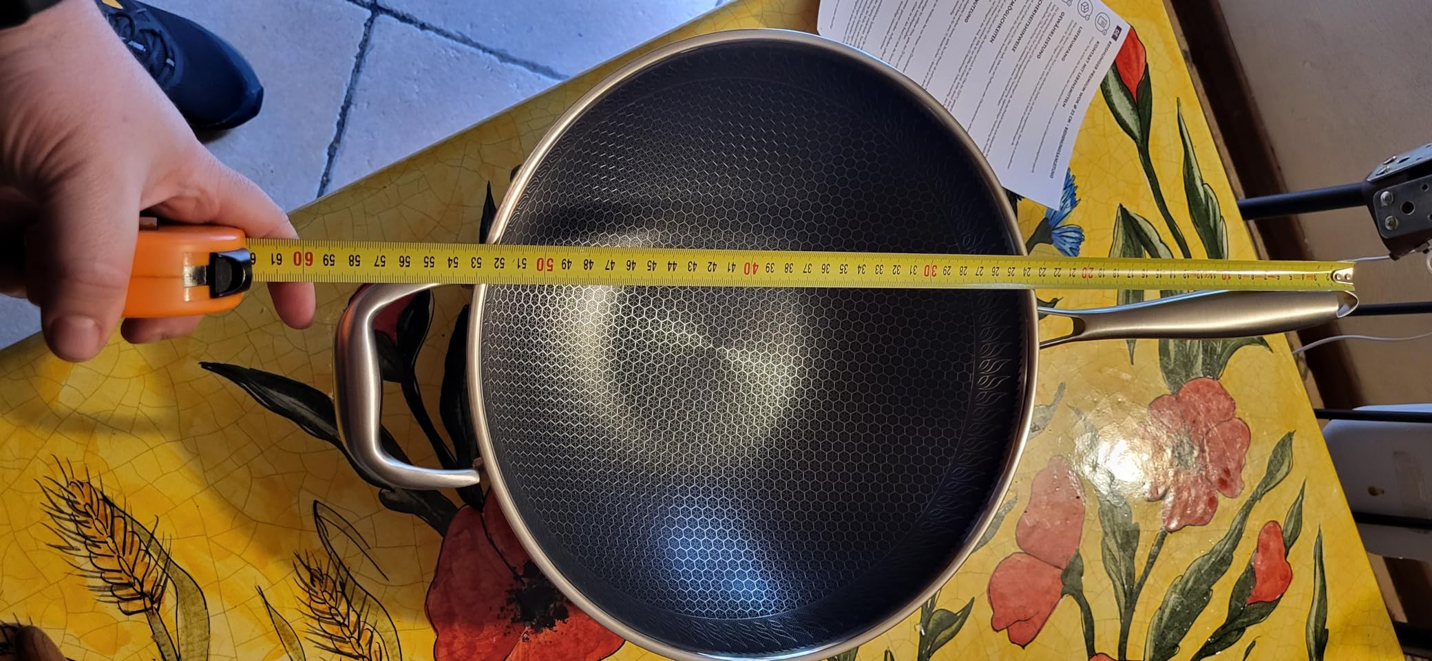 Reishunger Premium Wok 32 cm Edelstahl-Wok Antihaft