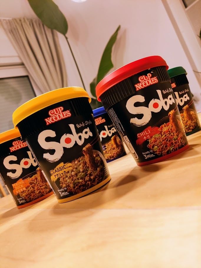 Nissin Cup Noodles Soba Chili Instant-Nudeln 92 g pikant
