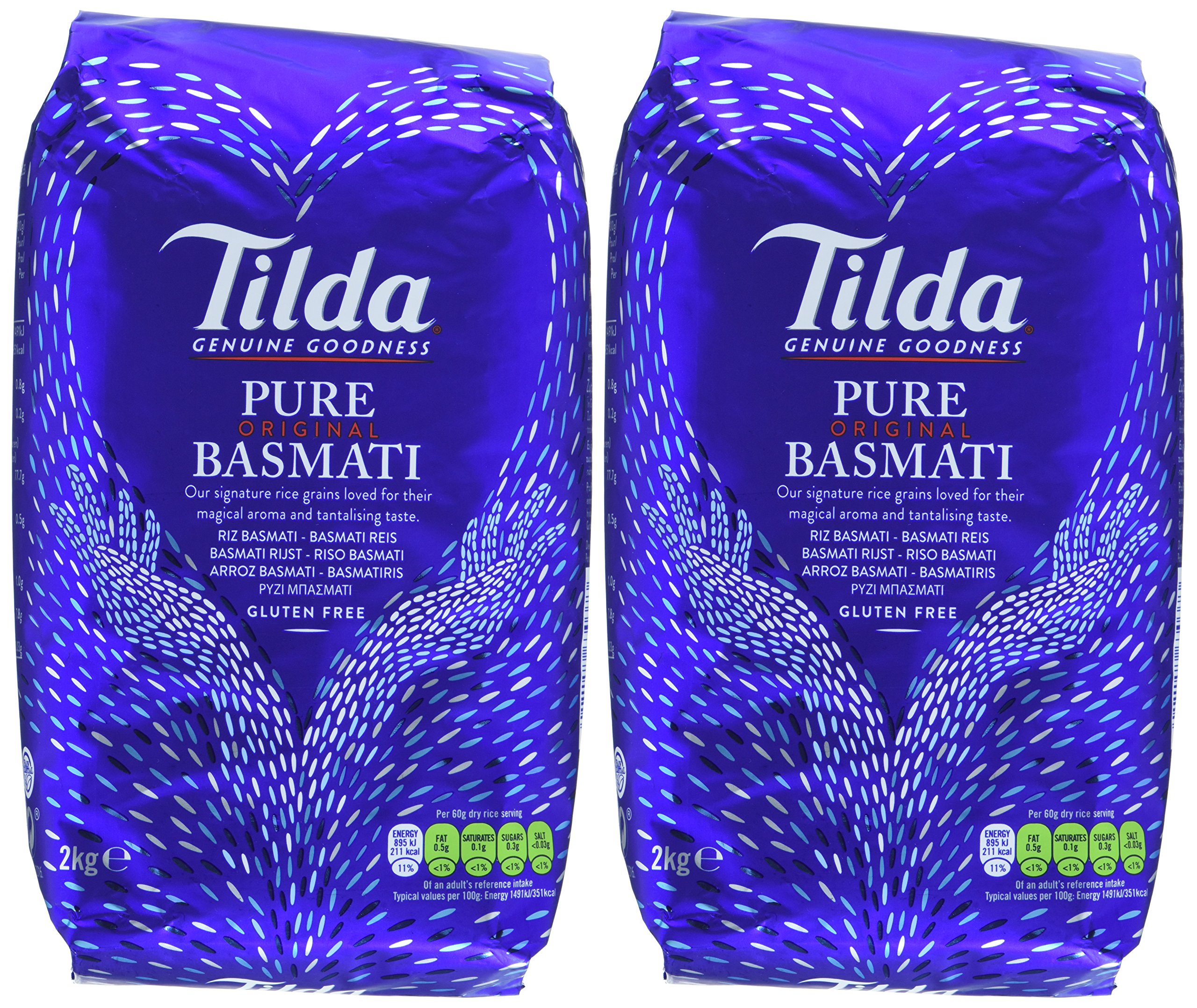 Tilda Pure Original Basmati Reis 2 x 2 kg Langkorn