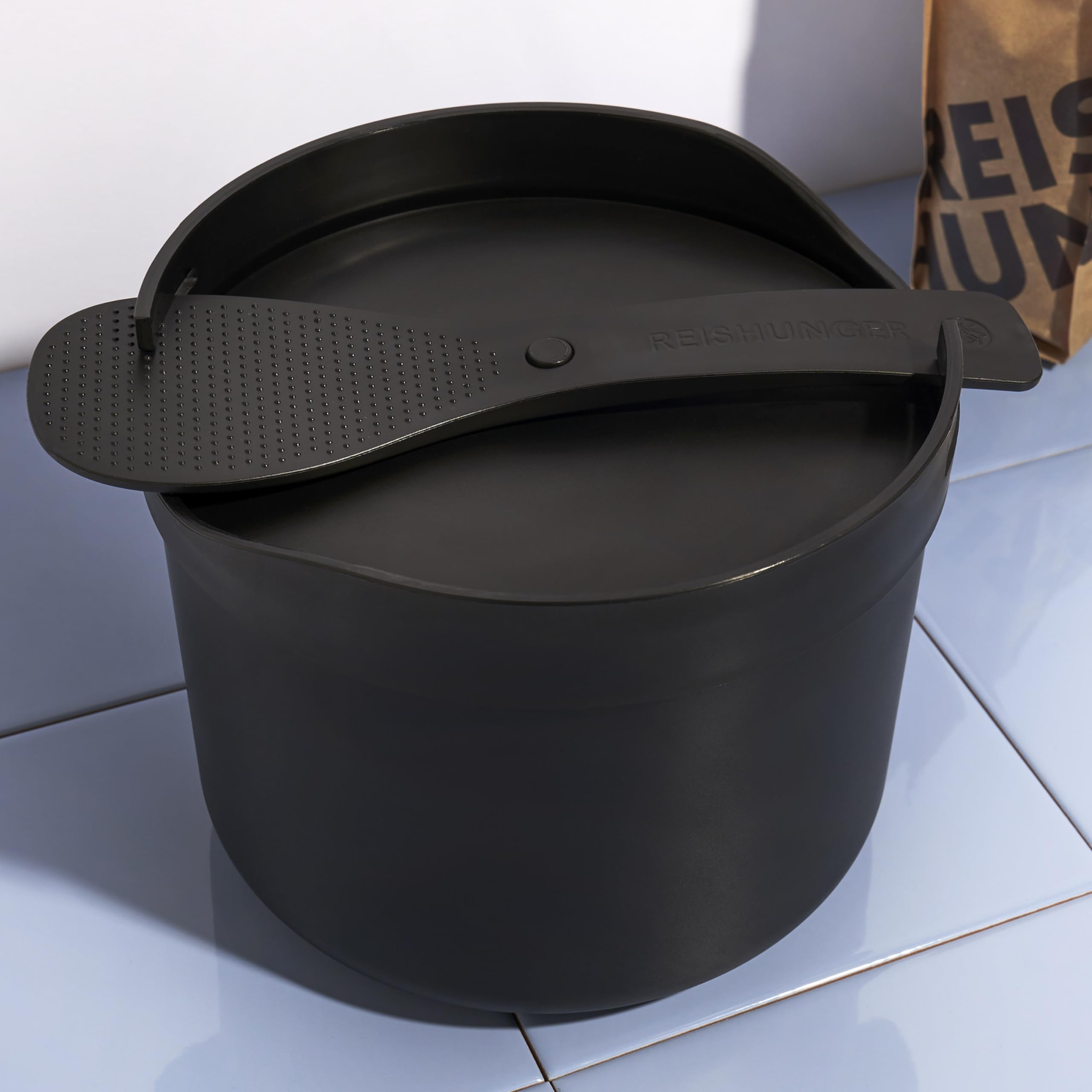 Reishunger Mikrowellen Reiskocher 1,7 L Reiskocher schwarz 6 Portionen