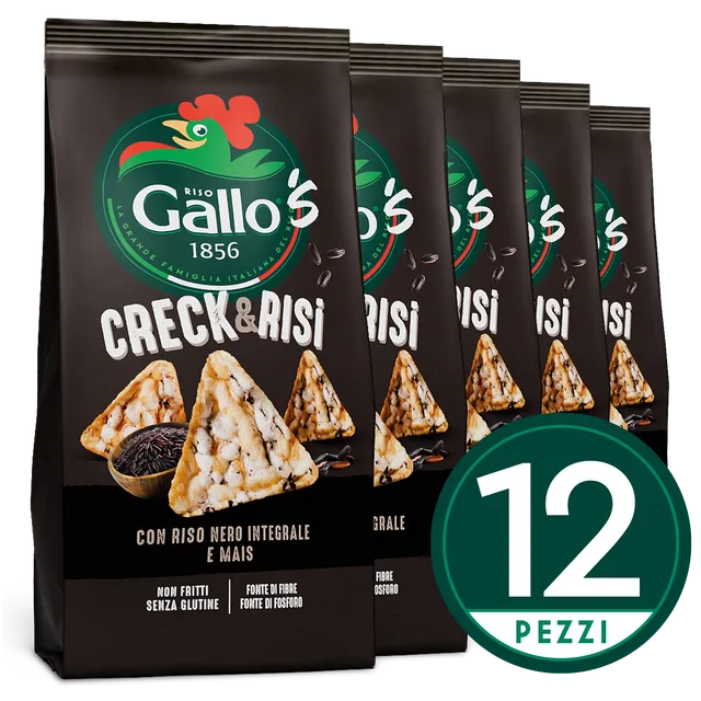 Riso Gallo Creck&Risi Snack Schwarzer Reis Mais Outlet