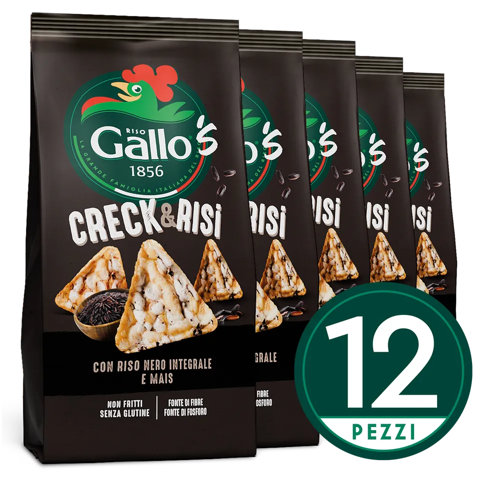 Riso Gallo Creck&Risi Snack Schwarzer Reis Mais Outlet