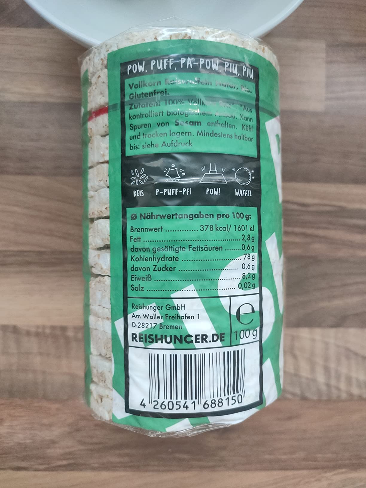 Reishunger Bio Reiswaffeln Natur 12x100g glutenfrei