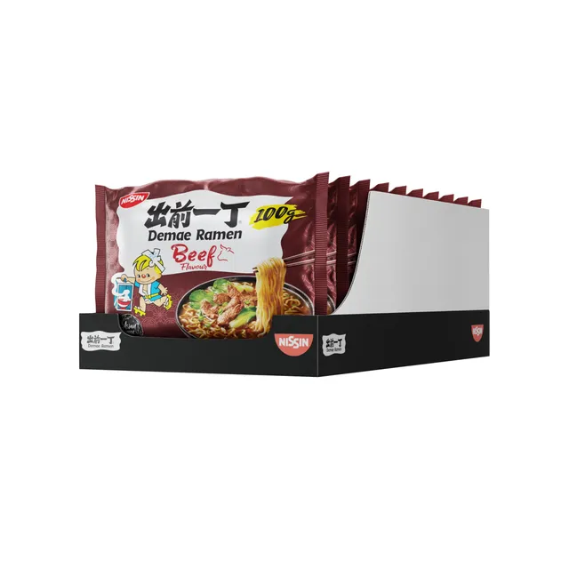 Nissin Demae Ramen Rind Instant-Nudeln 10x100g würzig