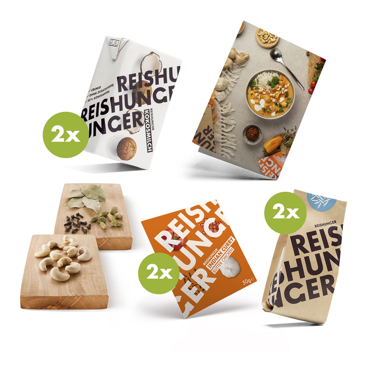 Reishunger Butter Chicken Curry Box Kochbox für 4 Personen indisch