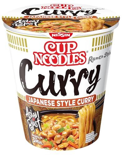 Nissin Cup Noodles Curry 8x63g Becher Huhn