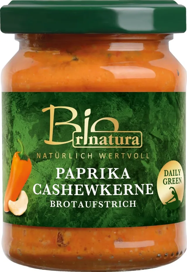 rinatura Brotaufstrich Paprika-Cashew vegan 125 g Bio