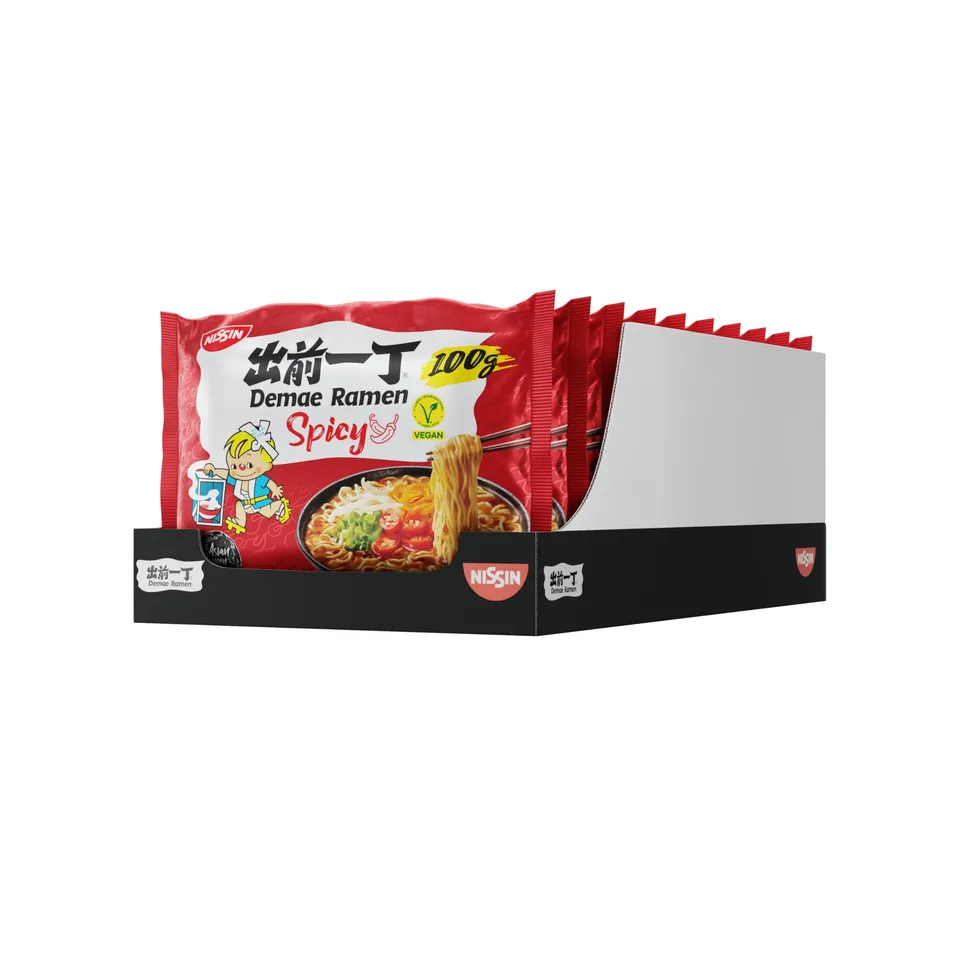 Nissin Demae Ramen Spicy Instant-Nudeln 10x100 g