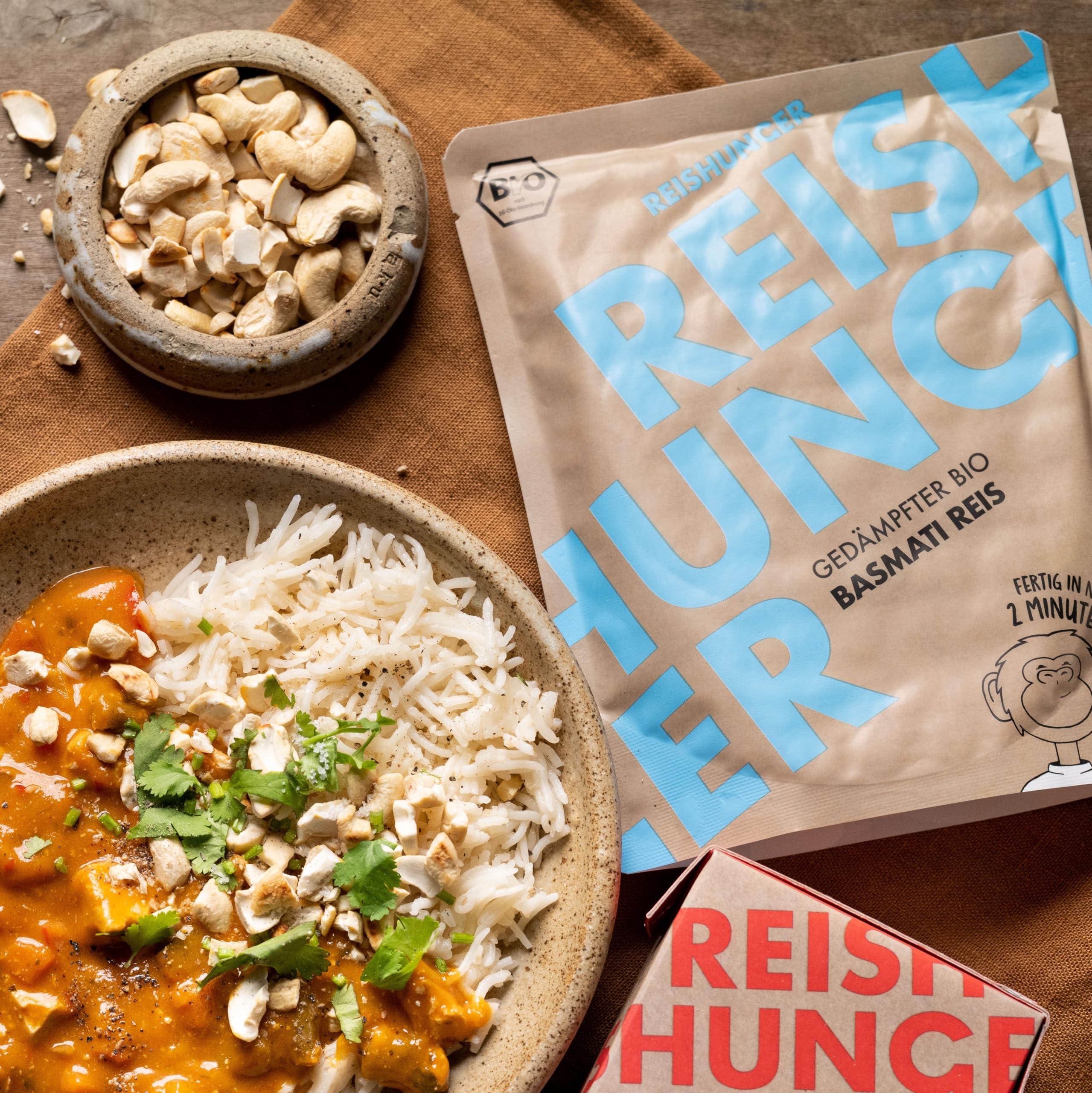 Reishunger BIO Mikrowellen-Reis Basmati 6x250g glutenfrei