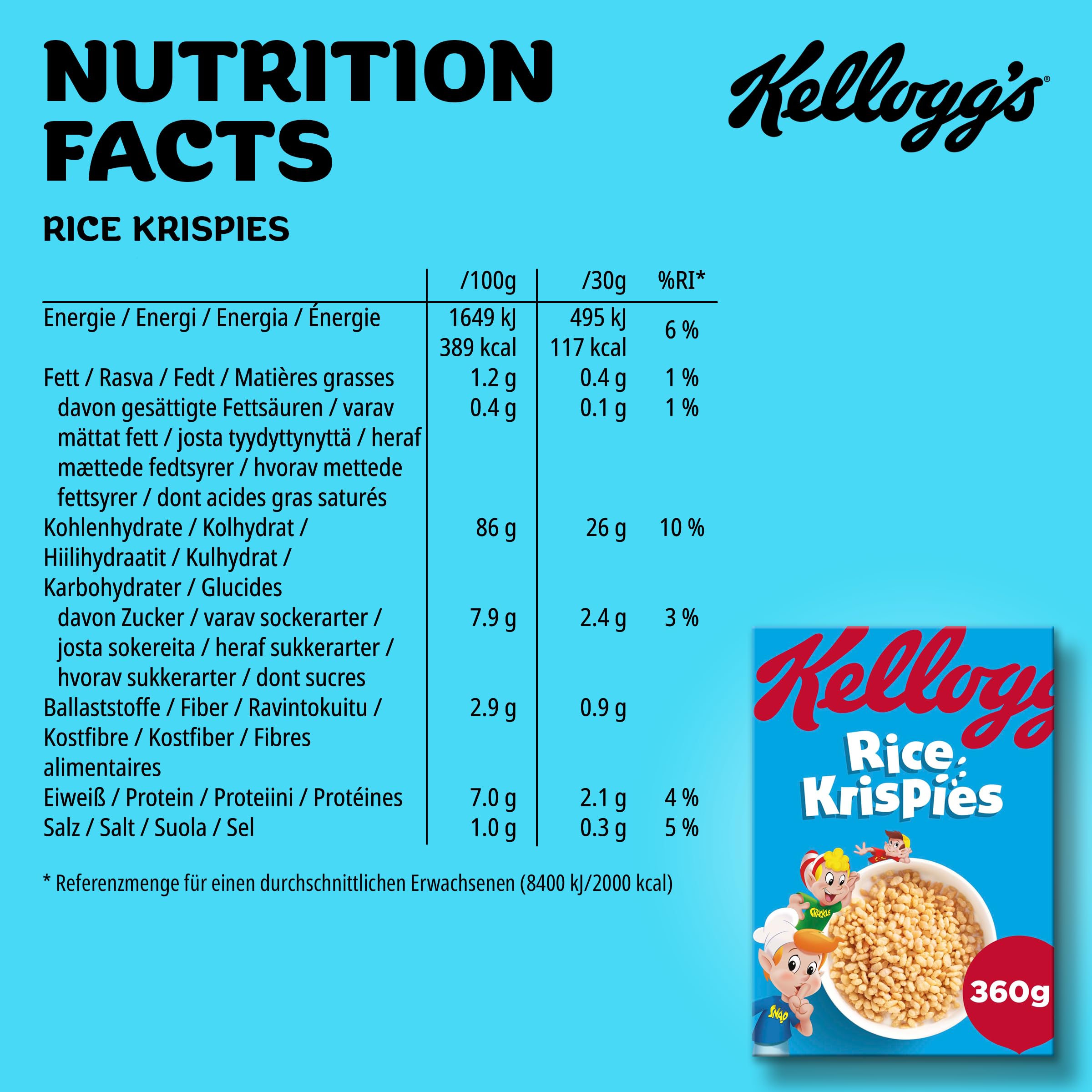 Kellogg's Rice Krispies Cerealien 6x360g geröstet