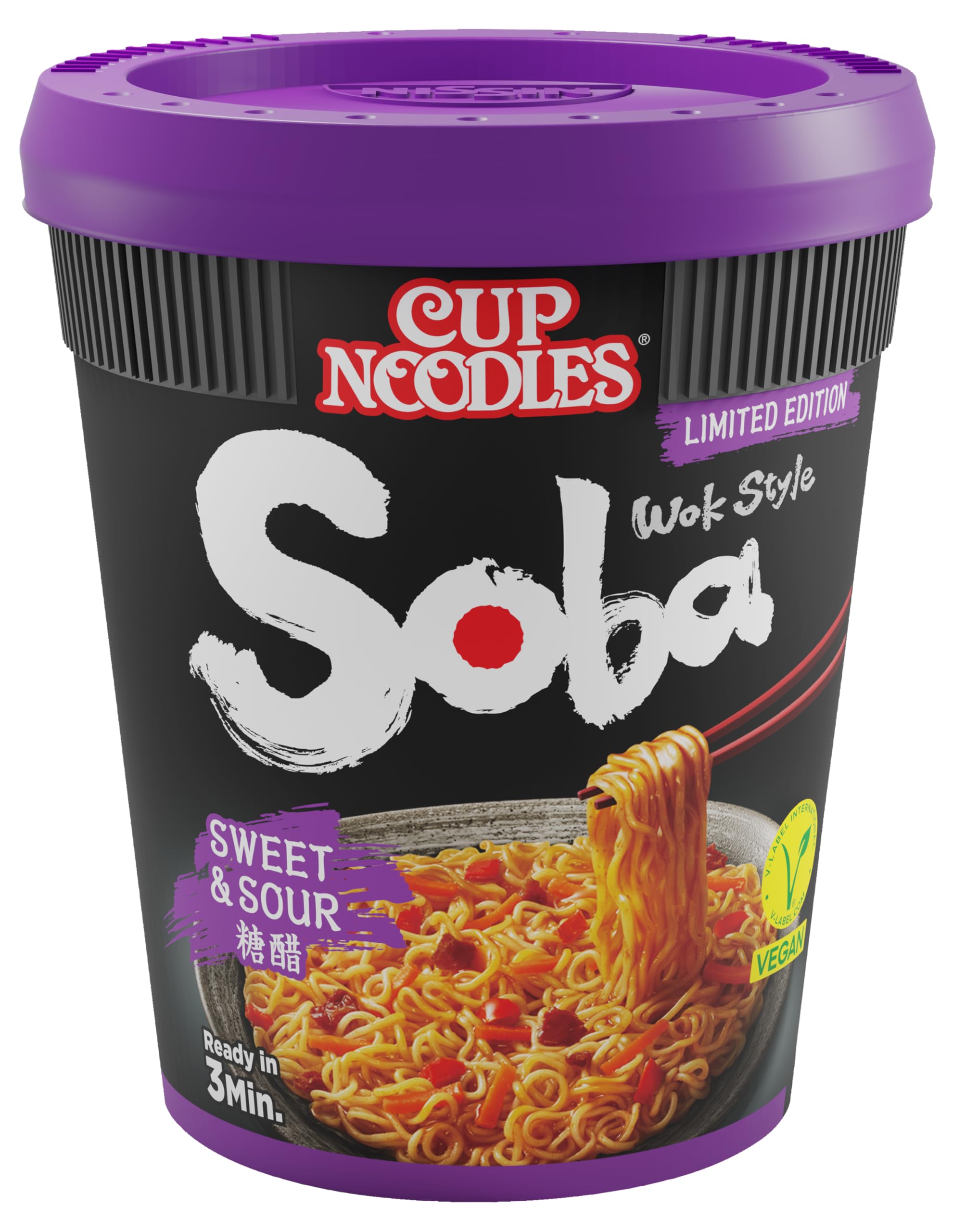 Nissin Cup Noodles Soba 8 x 88 g Sweet & Sour