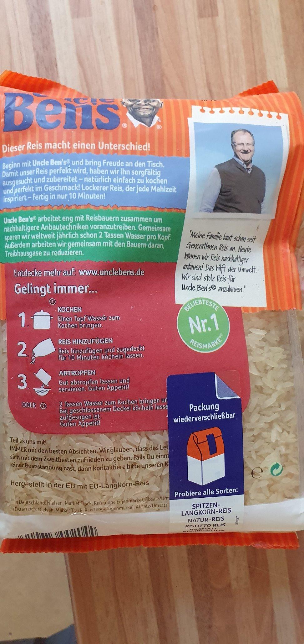 Ben's Original Kochbeutel Langkornreis 6x1kg